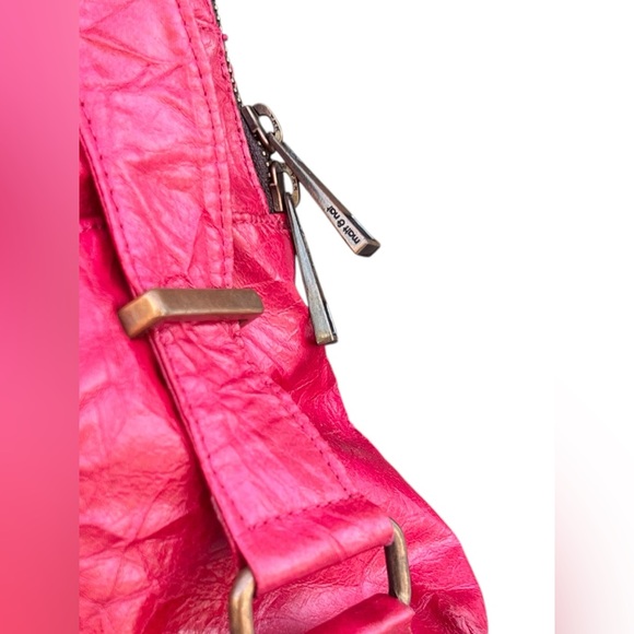 Matt & Nat - Crinkle Vegan Leather Shoulder Bag Raspberry Red - OS - Picture 9 of 16